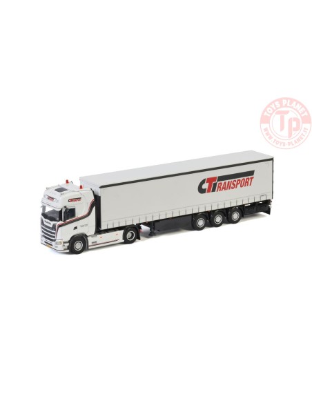 SCANIA S HIGHLINE | CS20H 4X2 CURTAINSIDE TRAILER - 3 AXLE CORNÉ TIMMER TRANSPORT WSI 01-3396 WSI MODELS