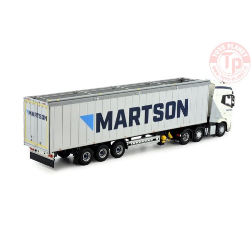 DAF XG+ 6x2 met 3-assige walkingfloor oplegger Martson TEKNO 84227 TEKNO
