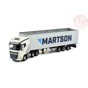 DAF XG+ 6x2 met 3-assige walkingfloor oplegger Martson TEKNO 84227 TEKNO