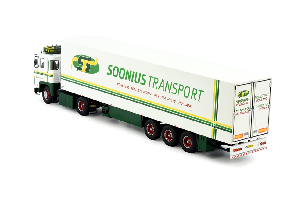 TEKNO 81236 Scania 141 met 3-assige koeloplegger Soonius TEKNO