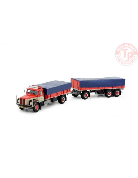 Scania L76 dagcabine motorwagen met aanhanger en resin opbouw Andersen, Bjarne TEKNO 81493 TEKNO