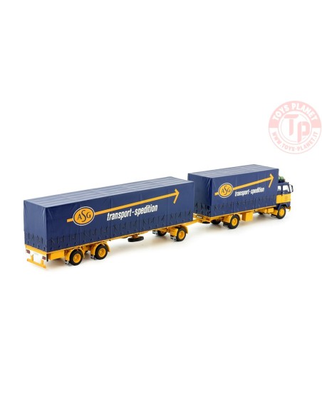 Volvo F88 4x2 motorwagen met 12,5m Zweedse huifaanhanger ASG Sigurd Andersson TEKNO 82861 TEKNO