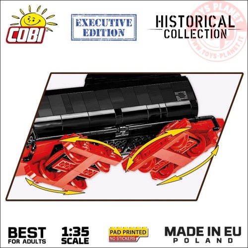 COBI Set Modellismo DRB Class 52 Steam Locomotive (COBI-6282) - 2505 Pezzi, Scala 1:35, Seconda Guerra Mondiale, Treno A Vapore