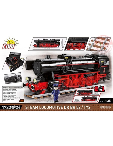 DR BR 52/TY2 Steam Locomotive COBI 6283 COBI DR BR 52/TY2 Steam Locomotive COBI 6283 COBI