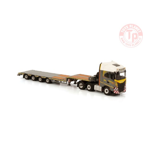 IVECO S-WAY AS HIGH 6X2 TWINSTEER SEMI LOWLOADER - 4 AXLE - FRIDERICI WSI 01-3908 WSI MODELS