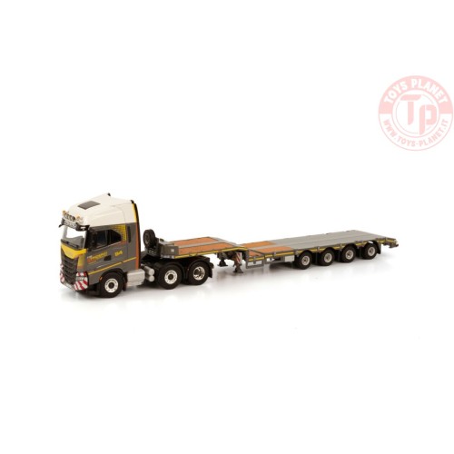 IVECO S-WAY AS HIGH 6X2 TWINSTEER SEMI LOWLOADER - 4 AXLE - FRIDERICI WSI 01-3908 WSI MODELS