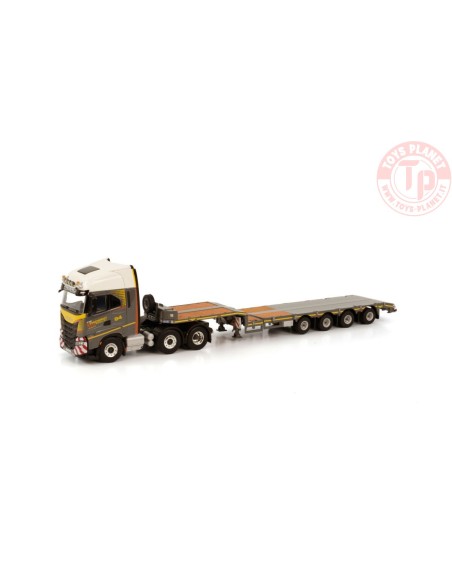 IVECO S-WAY AS HIGH 6X2 TWINSTEER SEMI LOWLOADER - 4 AXLE - FRIDERICI WSI 01-3908 WSI MODELS