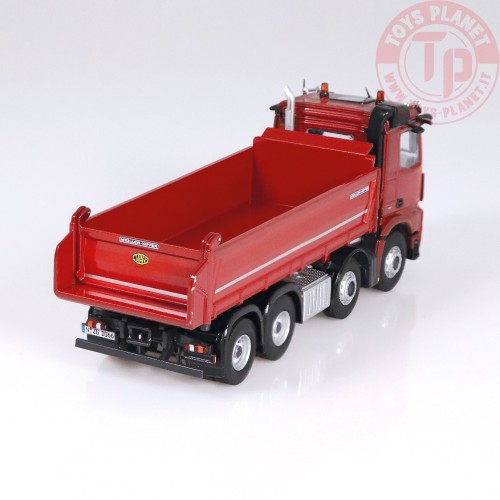 Mercedes-Benz Arocs 8x4 Meiller Kipper Rosso Metallizzato NZG 1066/10 NZG