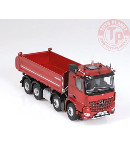 Mercedes-Benz Arocs 8x4 Meiller Kipper Rosso Metallizzato NZG 1066/10 NZG