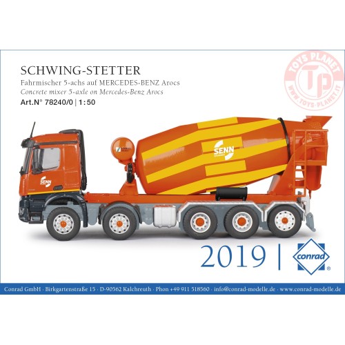Schwing Stetter 5-axle truck mixer on Mercedes-Benz Arocs Edition: SENN CONRAD 78240/0 CONRAD