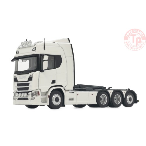 Scania R500 series with Meiller hooklift white MARGE MODELS 2307-01 MARGE MODELS