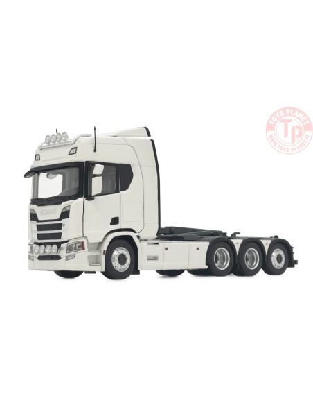 Scania R500 series with Meiller hooklift white MARGE MODELS 2307-01 MARGE MODELS