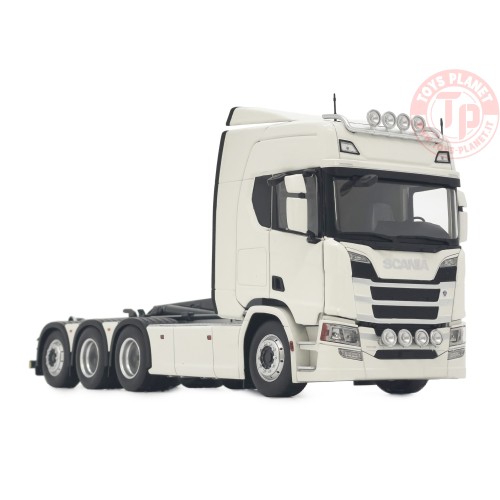 Scania R500 series with Meiller hooklift white MARGE MODELS 2307-01 MARGE MODELS