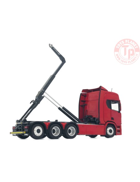Scania R500 series with Meiller hooklift red MARGE MODELS 2307-03 MARGE MODELS
