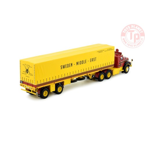 Scania Vabis platform tarpaulin semitrailer Stjarnstroms TEKNO 82731 TEKNO