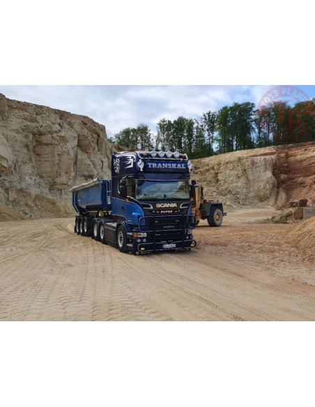Scania R-serie Topline 6x2 met 3-assige Meiller kipper Transkal TEKNO 82732 TEKNO