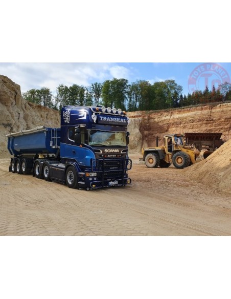 Scania R-serie Topline 6x2 met 3-assige Meiller kipper Transkal TEKNO 82732 TEKNO