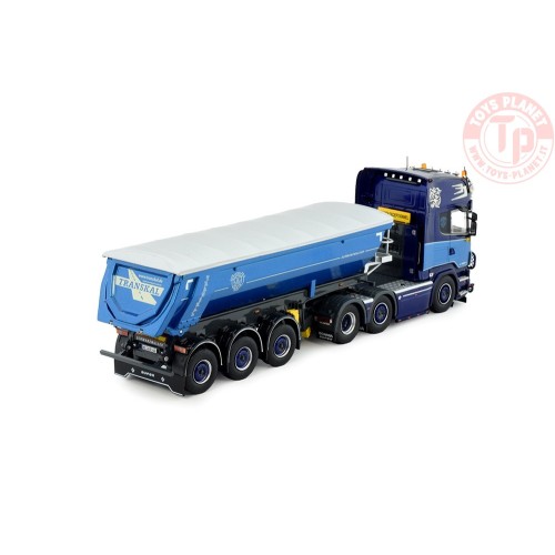 Scania R-serie Topline 6x2 met 3-assige Meiller kipper Transkal TEKNO 82732 TEKNO