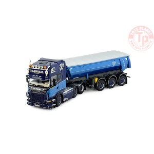 Scania R-serie Topline 6x2 met 3-assige Meiller kipper Transkal TEKNO 82732 TEKNO