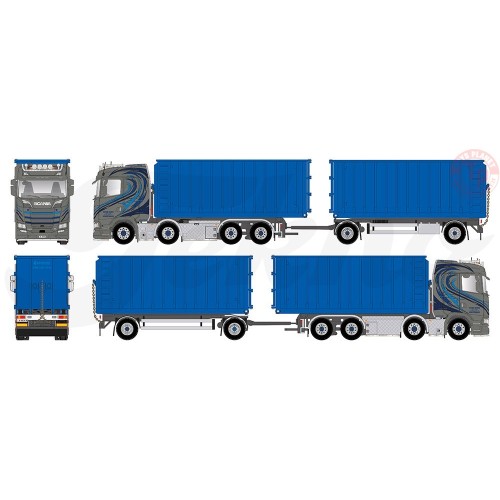 Scania S autotreno con container rottami Viktor Weber TEKNO 83111 TEKNO
