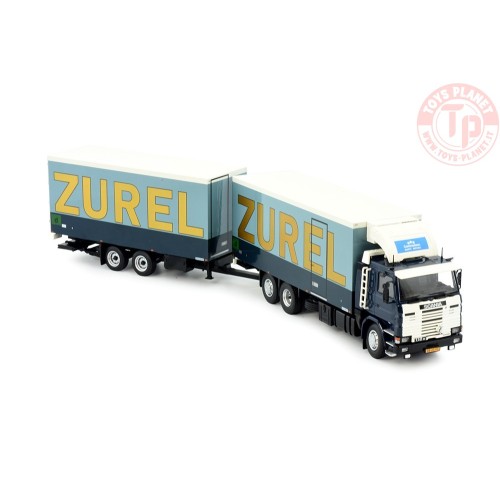 Scania 112 motorwagen met 2-assige wipkar Zurel TEKNO 82886 TEKNO