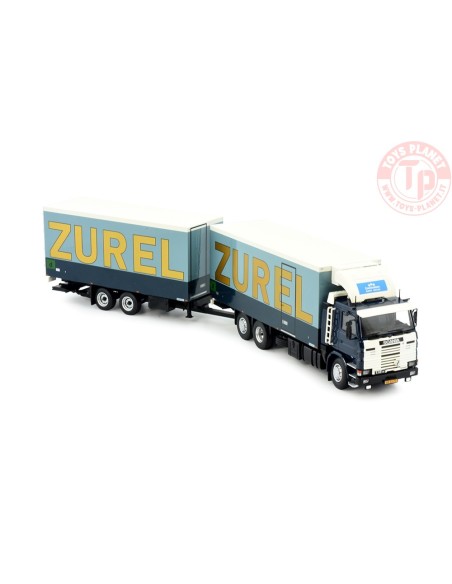 Scania 112 motorwagen met 2-assige wipkar Zurel TEKNO 82886 TEKNO
