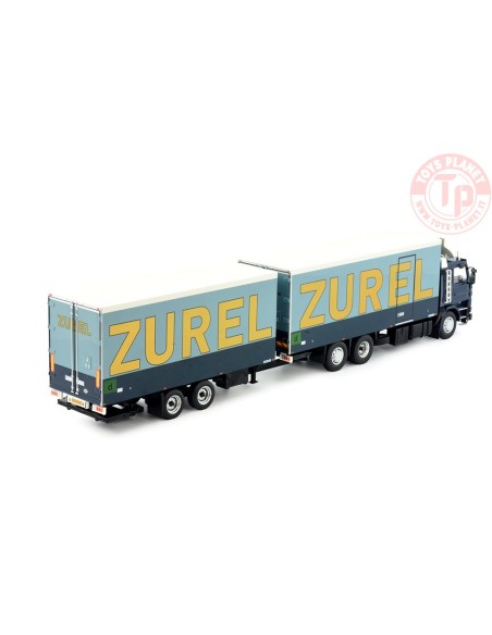 Scania 112 motorwagen met 2-assige wipkar Zurel TEKNO 82886 TEKNO