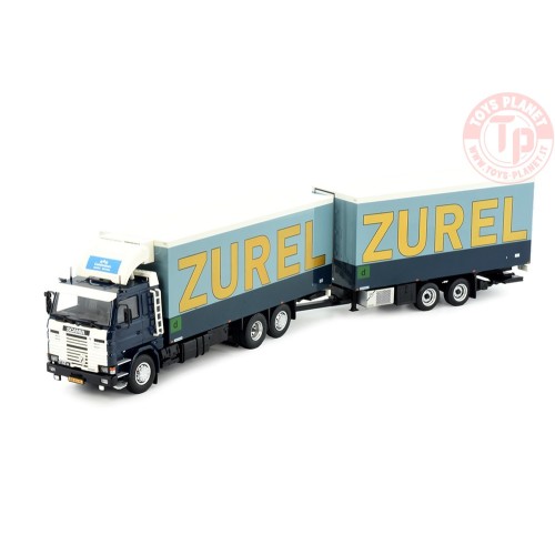 Scania 112 motorwagen met 2-assige wipkar Zurel TEKNO 82886 TEKNO