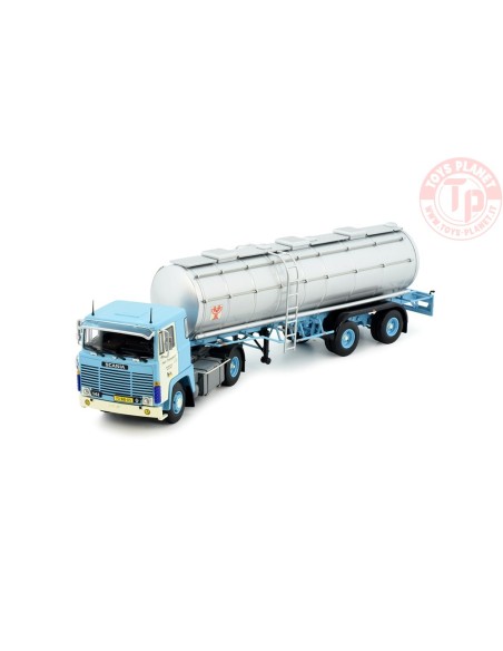 Scania 141 met klassieke tankoplegger H&S TEKNO 82994 TEKNO