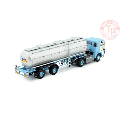 Scania 141 met klassieke tankoplegger H&S TEKNO 82994 TEKNO