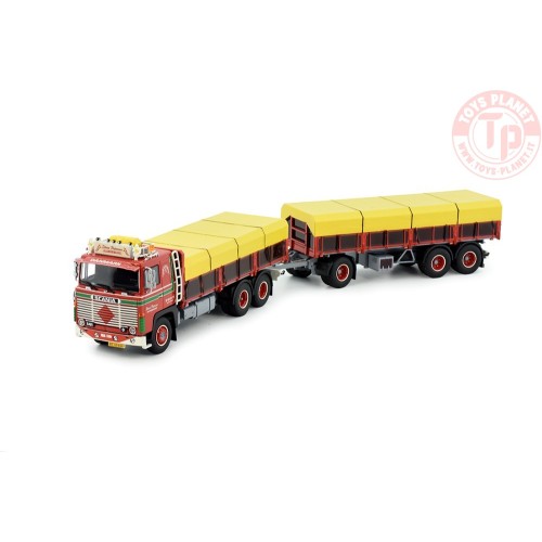 Scania 141 combi 3-assige aanhangwagen Steen Petersen TEKNO 81182 TEKNO