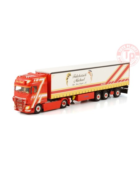 DAF XF SUPER SPACE CAB MY2017 4X2 CURTAINSIDE TRAILER - 3 AXLE MICHAEL / NAUJOK WSI 01-3878 WSI MODELS DAF XF SUPER SPACE CAB MY2017 4X2 CURTAINSIDE TRAILER - 3 AXLE MICHAEL / NAUJOK WSI 01-3878 WSI MODELS