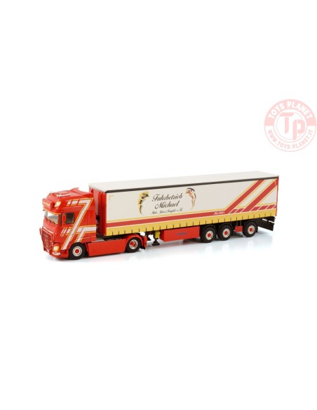 DAF XF SUPER SPACE CAB MY2017 4X2 CURTAINSIDE TRAILER - 3 AXLE MICHAEL / NAUJOK WSI 01-3878 WSI MODELS