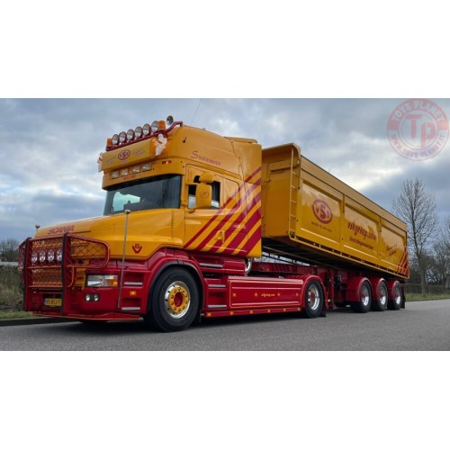 SCANIA 4 SERIES TORPEDO TOPLINE 4X2 TIPPER TRAILER - 3 AXLE VSB GROEP BV WSI 01-4120 WSI MODELS