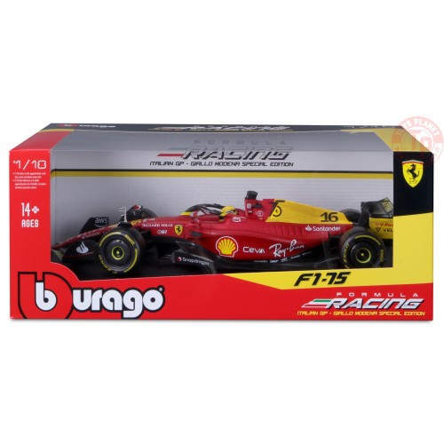Ferrari F1-75 Scuderia Ferrari 16 Ch.Leclerc 2nd Monza GP Italy Pole Position 2022 yellow wheels 1:18 BU16811LE-MONZA BURAGO