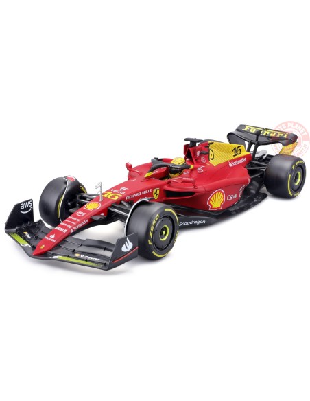 Ferrari 16 Ch.Leclerc 2nd Monza GP Italy Pole Position 2022 yellow wheels 1:18 BU16811LE-MONZA BURAGO