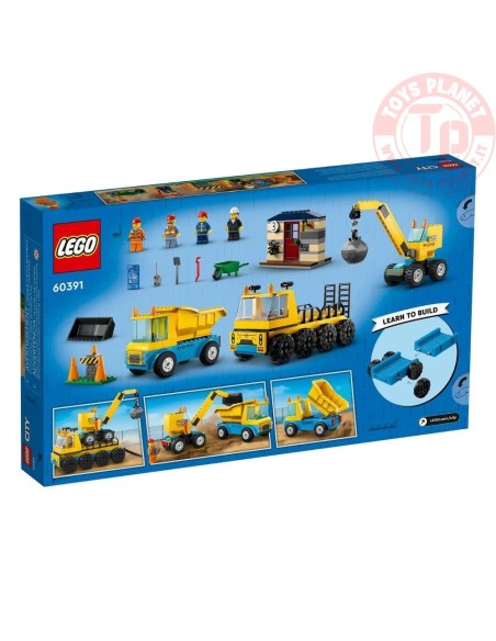 Camion da cantiere e gru con palla da demolizione LEGO CITY 60391 LEGO Camion da cantiere e gru con palla da demolizione LEGO CITY 60391 LEGO