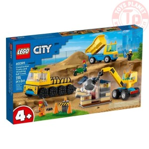 Camion da cantiere e gru con palla da demolizione LEGO CITY 60391 LEGO