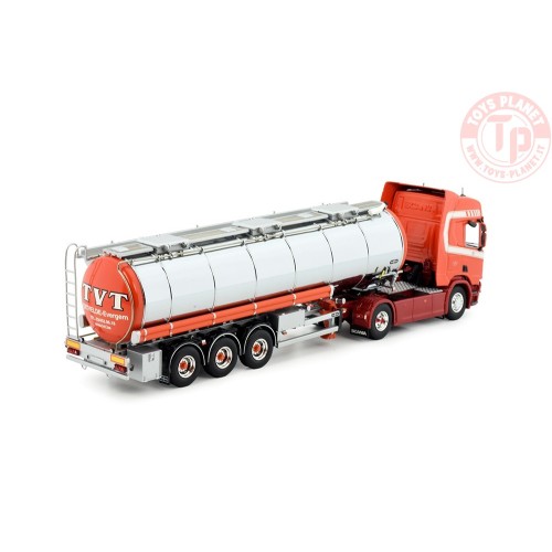 Scania Next Gen R450 met 3-assige tankoplegger TVT TEKNO 83740 TEKNO