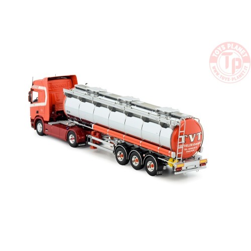 Scania Next Gen R450 met 3-assige tankoplegger TVT TEKNO 83740 TEKNO