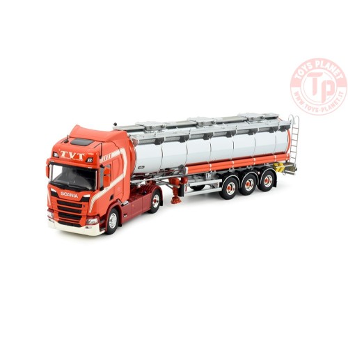 Scania Next Gen R450 met 3-assige tankoplegger TVT TEKNO 83740 TEKNO