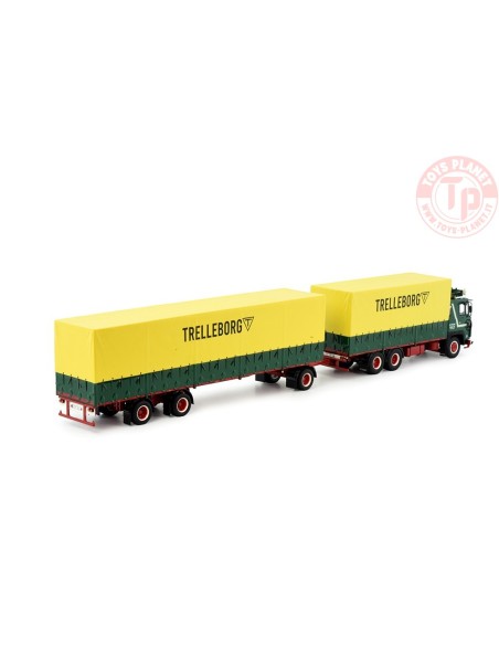 Scania 141 motorwagen met Zweedse huifaanhanger Palms TEKNO 81578 TEKNO