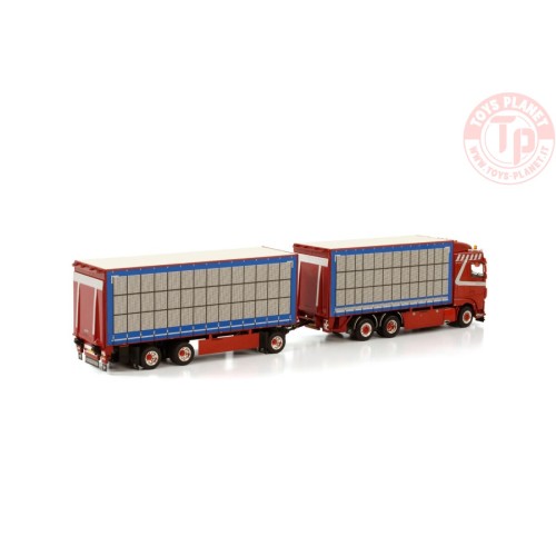 DAF XF SPACE CAB 6X2 TAG AXLE RIGED TRUCK BOX COMBI - 6 AXLE TIJS DE KONING WSI 01-3858 WSI MODELS