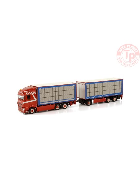 DAF XF SPACE CAB 6X2 TAG AXLE RIGED TRUCK BOX COMBI - 6 AXLE TIJS DE KONING WSI 01-3858 WSI MODELS