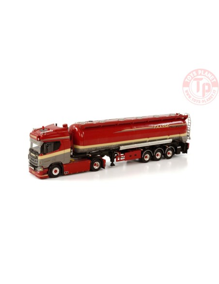 SCANIA R HIGHLINE CR20H 4X2 BULK TIPPER TRAILER - 3 AXLE FAASSE TRANSPORT WSI 01-3897 WSI MODELS