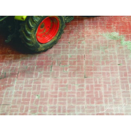 Piastre Mattoni/Pavimento Rosse 61x31mm - 8 pezzi 1:32 JUWEELA 23403 JUWEELA