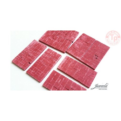 Piastre Mattoni/Pavimento Rosse 61x31mm - 8 pezzi 1:32 JUWEELA 23403 JUWEELA