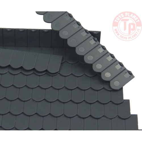 Tegola piana Beavertail Antracite 9x12 pezzi 1:32 JUWEELA 23269 JUWEELA