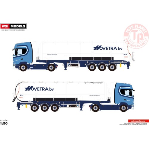 SCANIA S HIGHLINE CS20H 4X2 BULK TRAILER / TIPPER - 3 AXLE HOVETRA WSI 01-3800 WSI MODELS