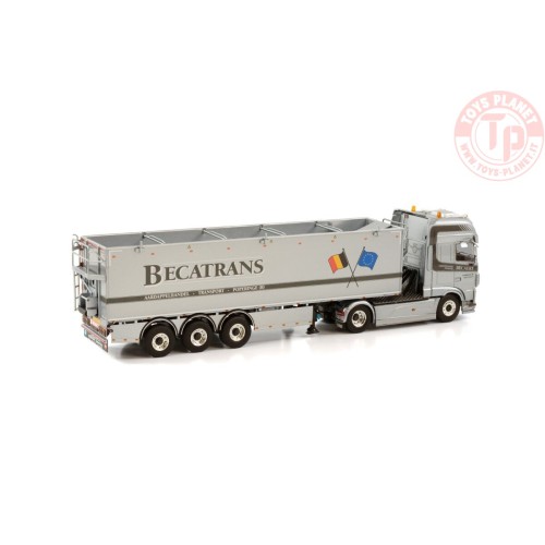 DAF XF SUPER SPACE CAB MY2017 4X2 BELT TRAILER - 3 AXLE BECATRANS BV WSI 01-3917 WSI MODELS